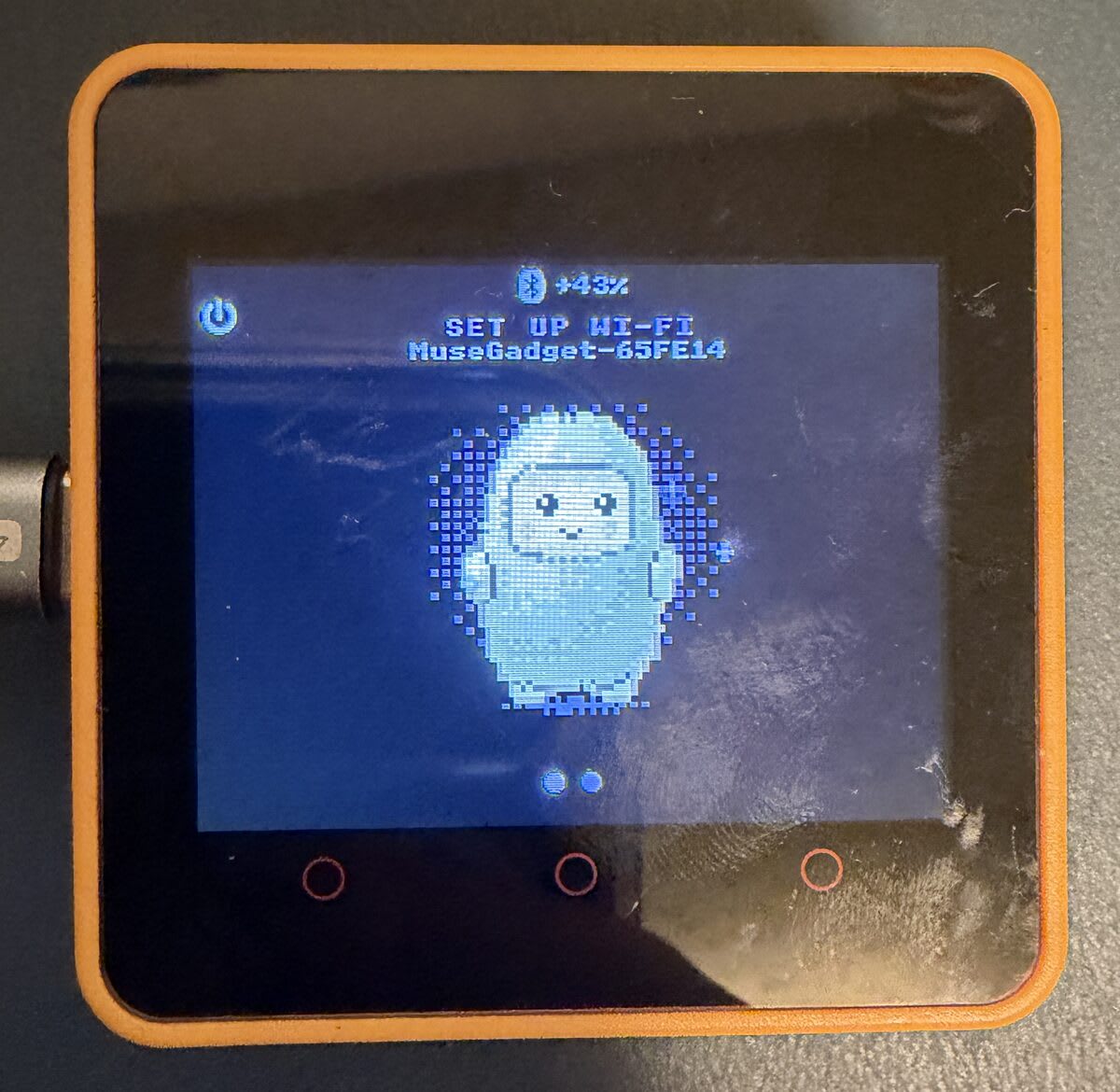 Museが起動し、Wi-Fi設定待ちになったCore2