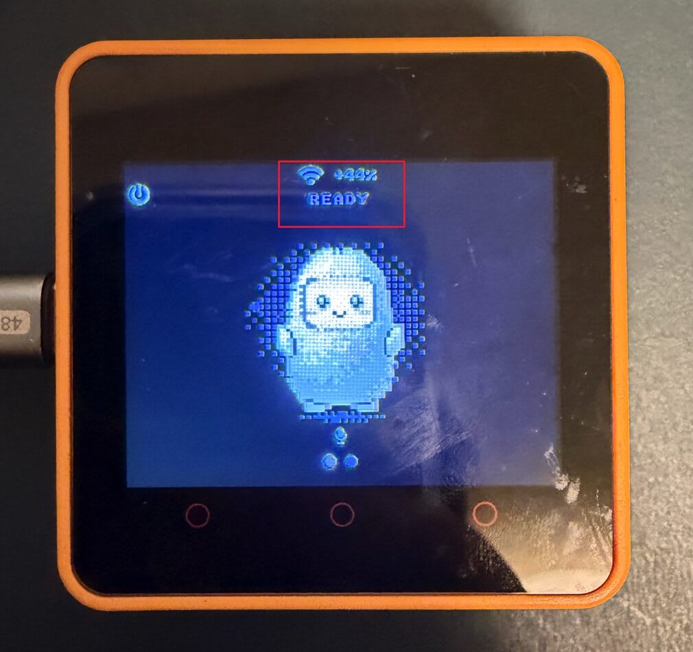 Wi-Fi接続後、画面上部にWi-FiアイコンとREADYが表示されたCore2