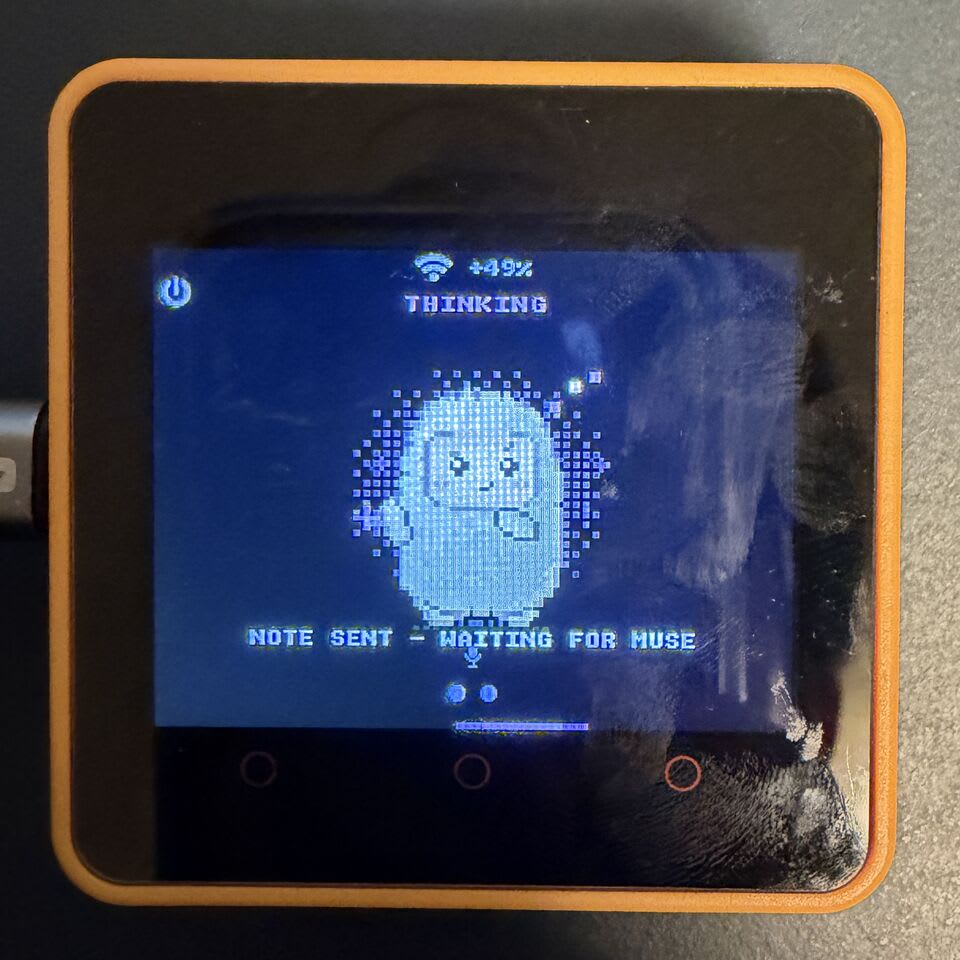 THINKINGとNOTE SENT - WAITING FOR MUSEが表示されるCore2