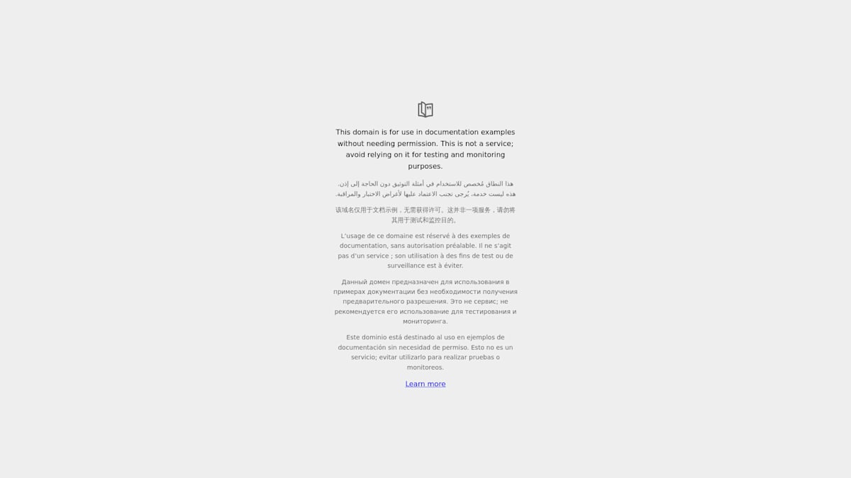 example.com drawn by Chromium