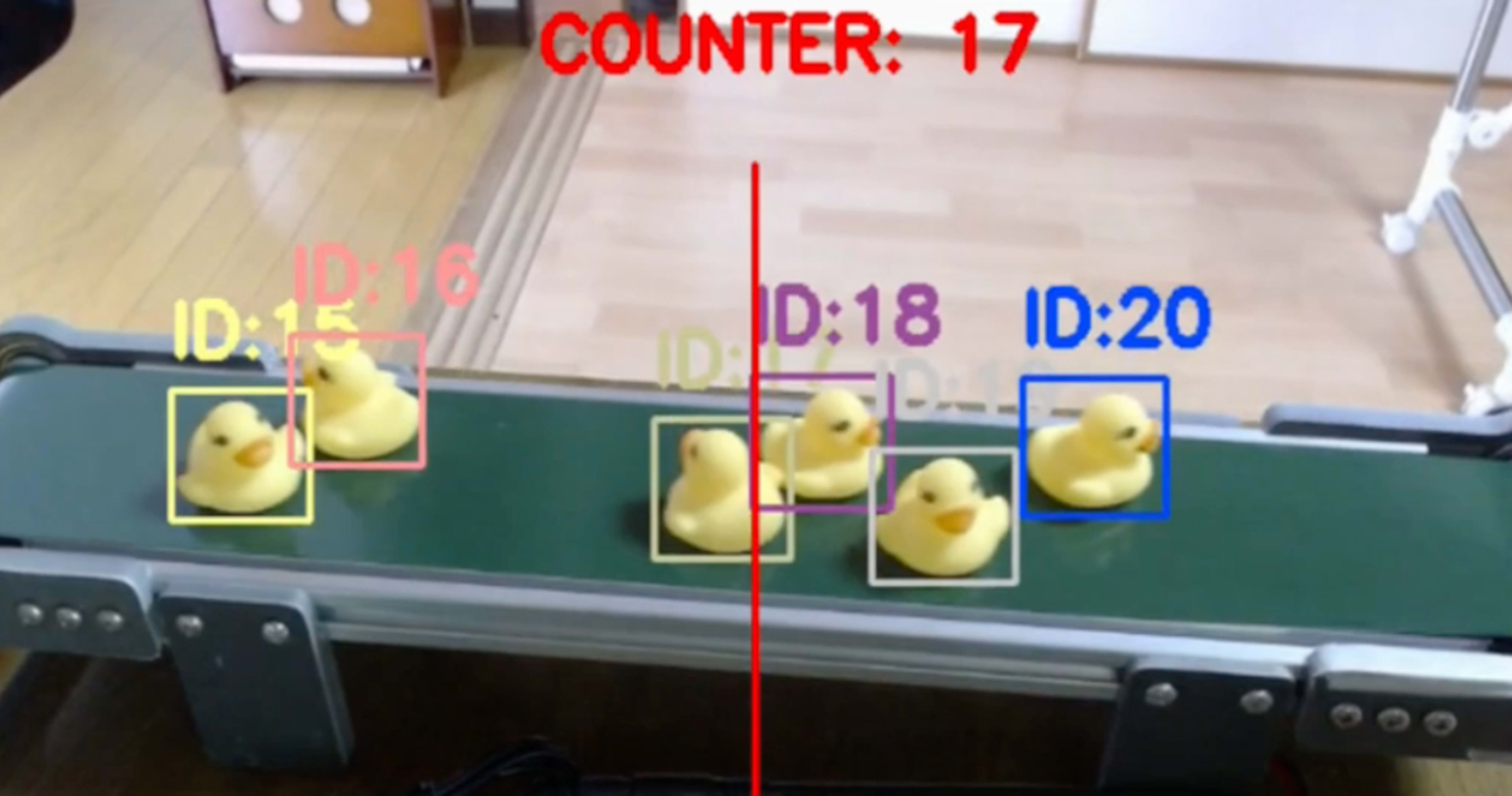 [YOLOv8] 生産ラインを流れるアヒルを追跡して数をかぞえてみました