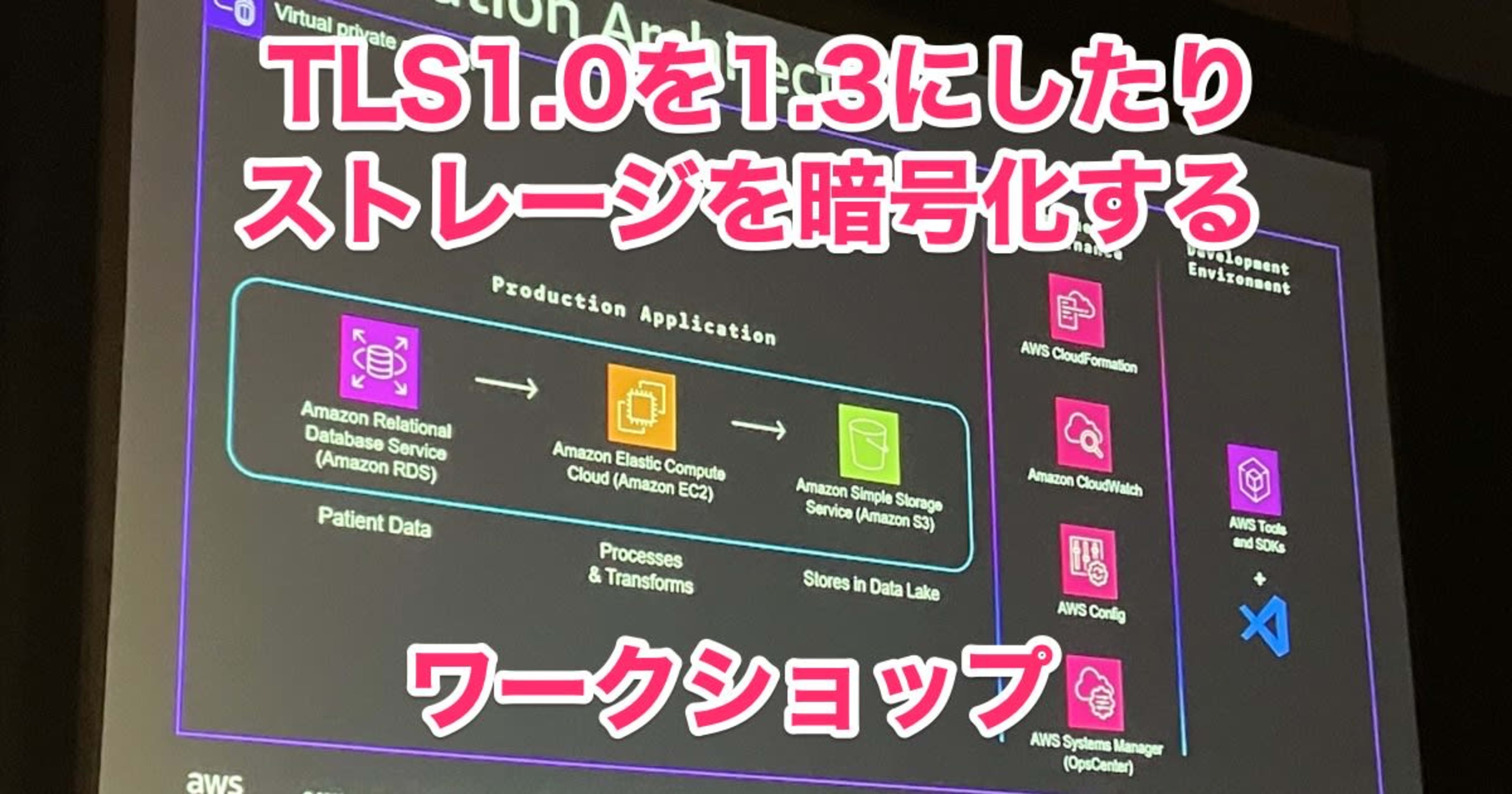 [レポート]古いTLSを検出して新しいTLS1.3に置き換えたり暗号化されてないストレージを暗号化するワークショップ #AWSreInvent #SEC405
