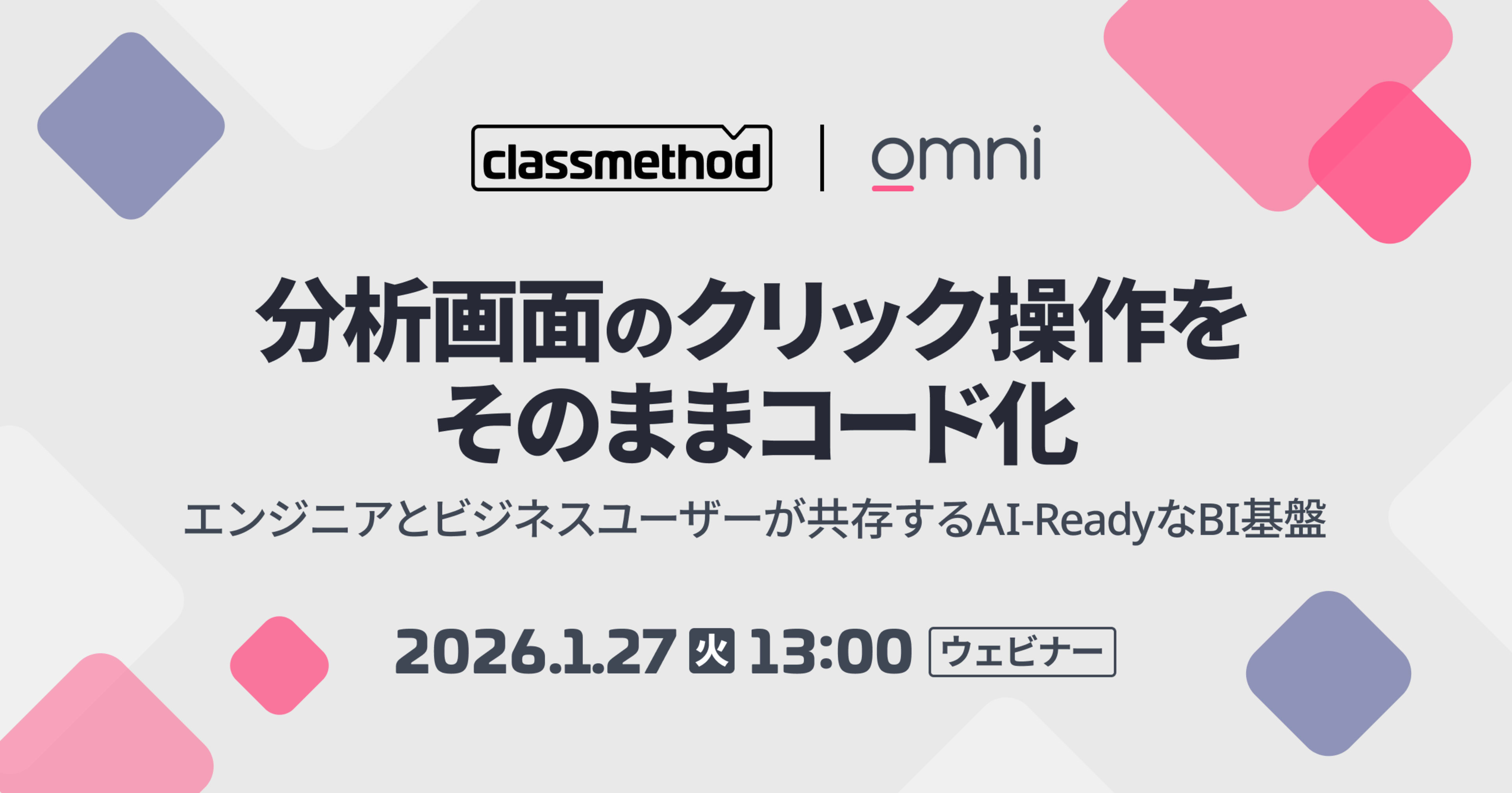 【登壇レポート】分析画面のクリック操作をそのままコード化 ：エンジニアとビジネスユーザーが共存するAI-ReadyなBI基盤