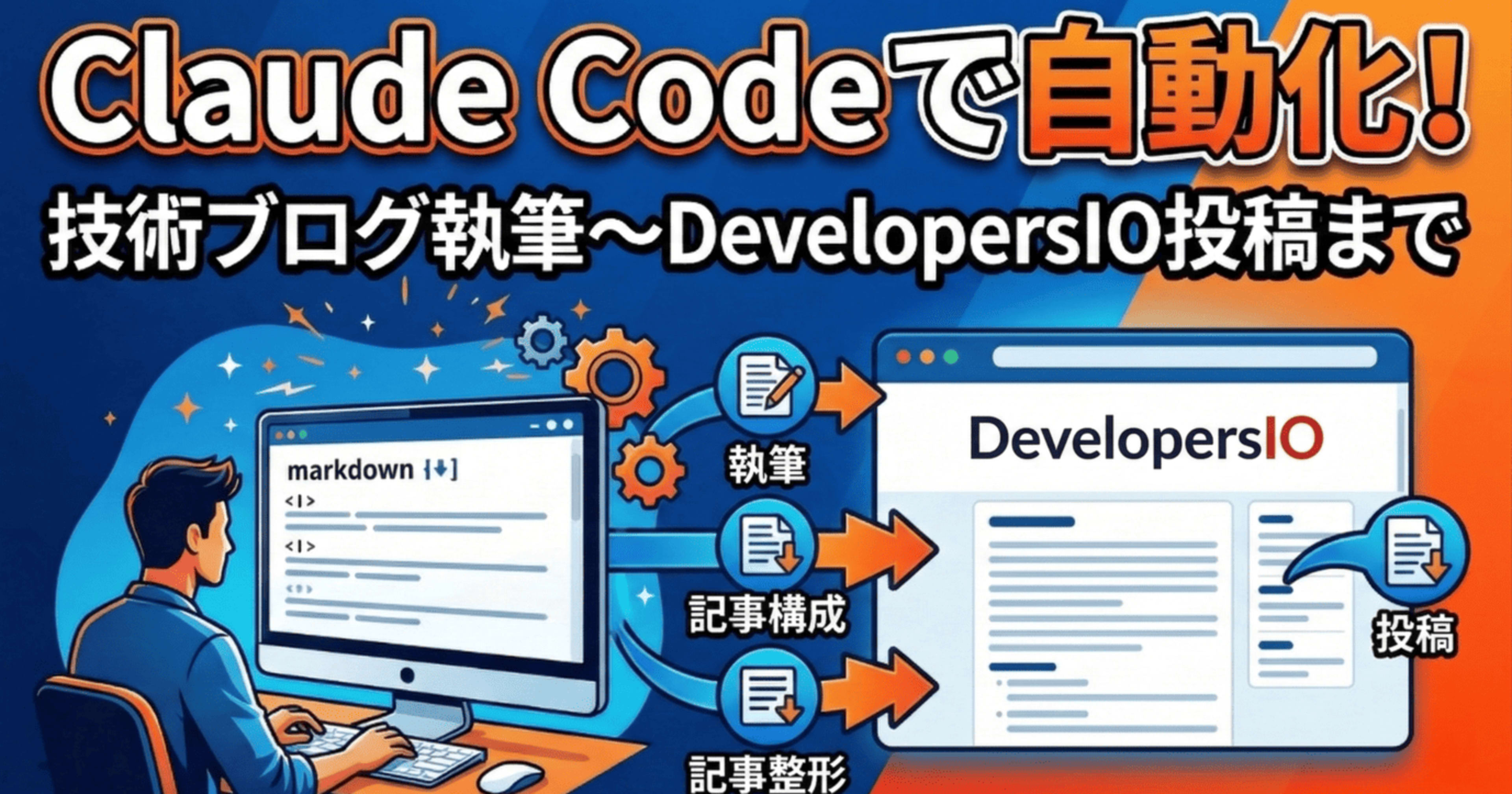 Claude Codeのカスタムコマンドで技術ブログの執筆からDevelopersIOへの投稿まで自動化してみた