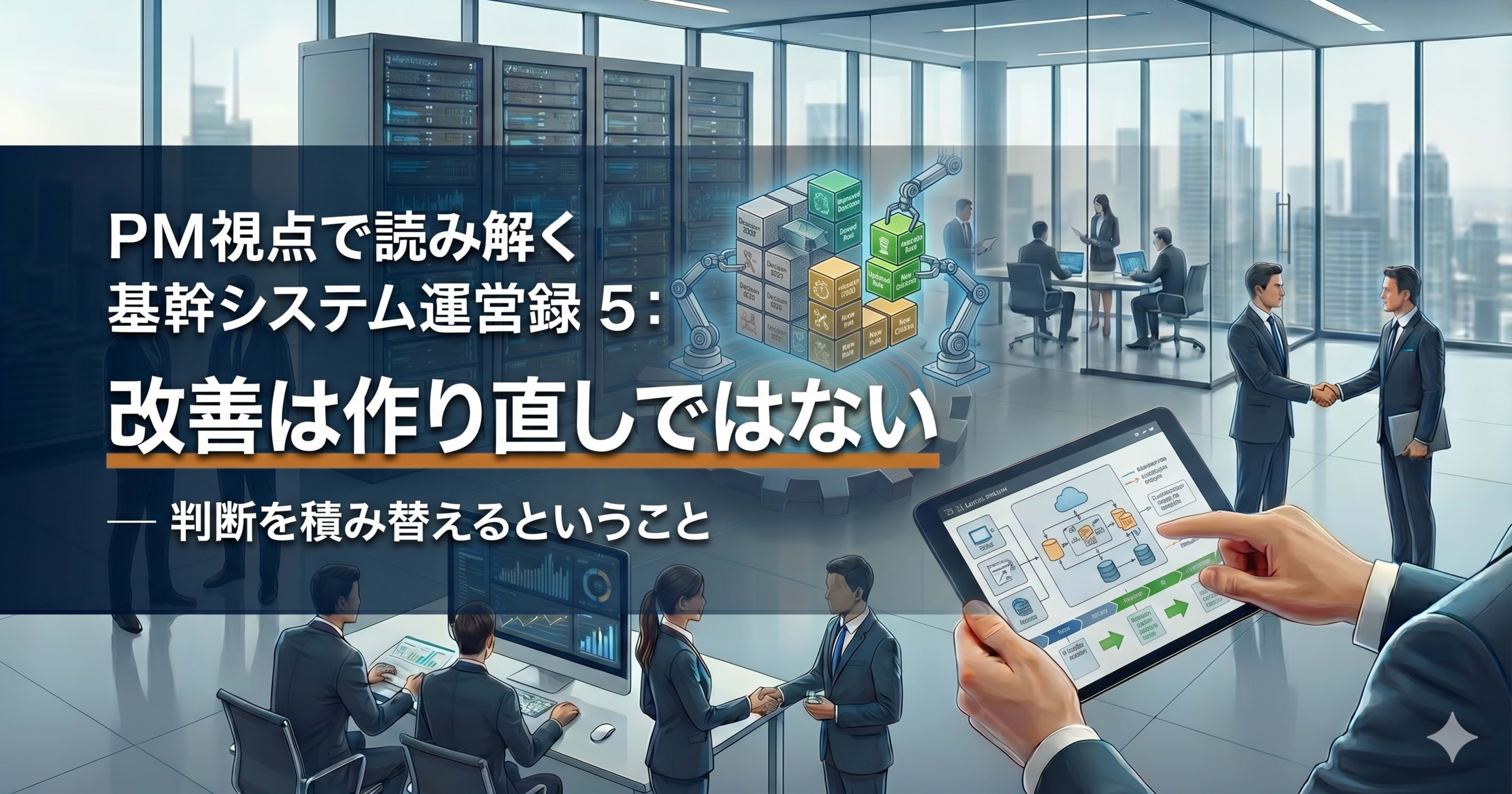 PM視点で読み解く 基幹システム運営録 5： 改善は作り直しではない — 判断を積み替えるということ