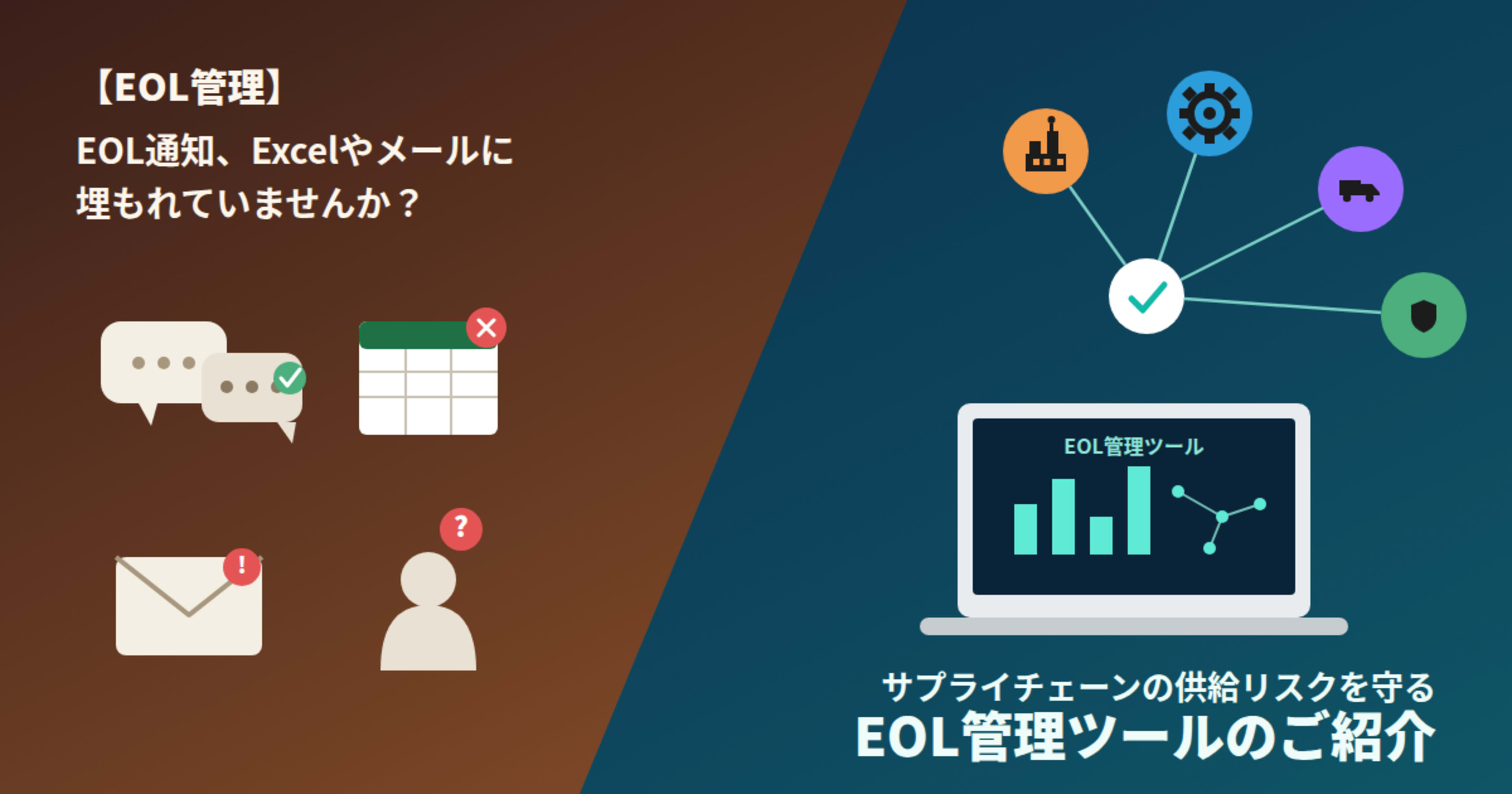 製造業DXシリーズ② 【EOL管理】 Excelとメールの中に埋もれていませんか?サプライチェーンの供給リスクを守る統合管理ツールのご紹介