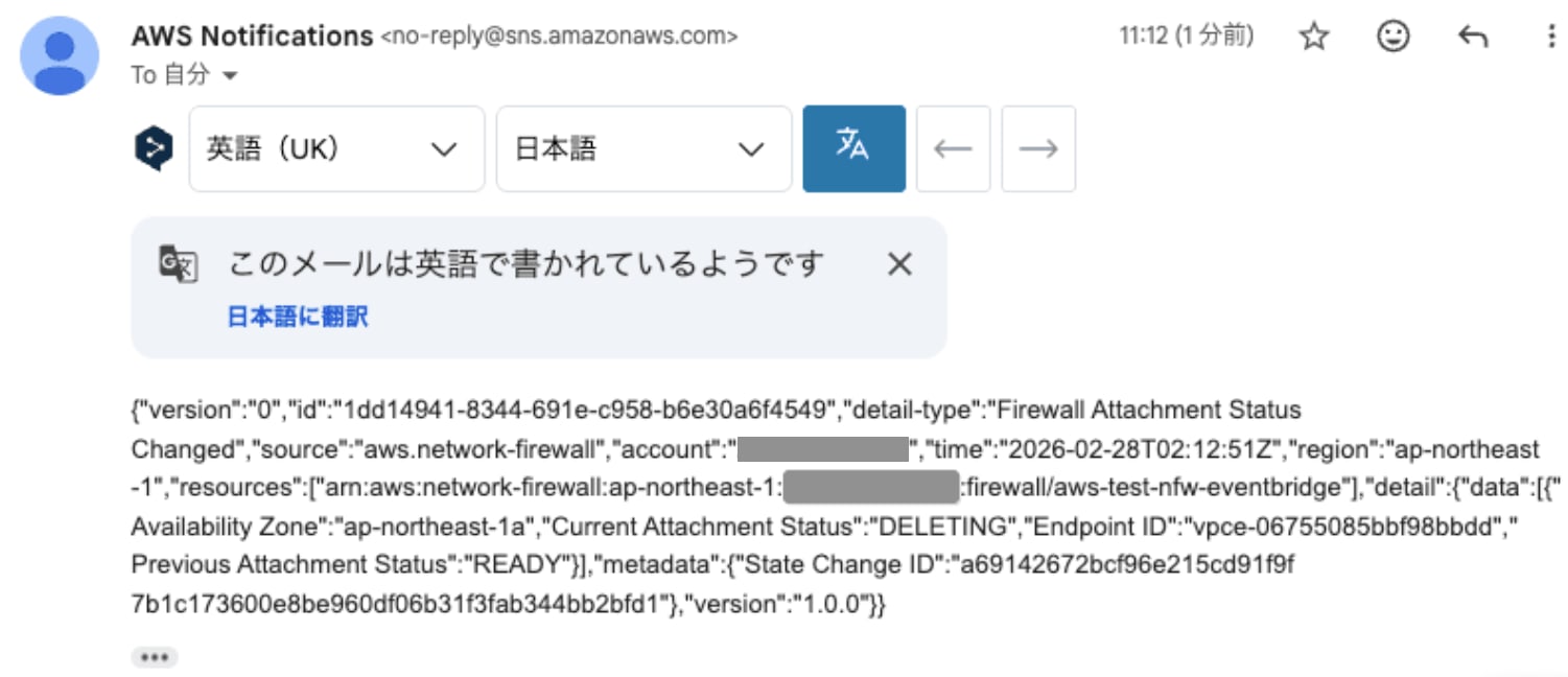 Firewall Attachment Status Changedののメール