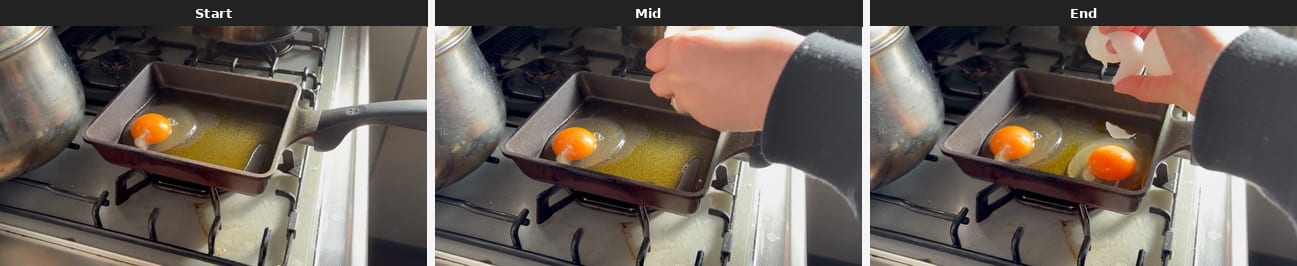 素材: 卵を割る動画