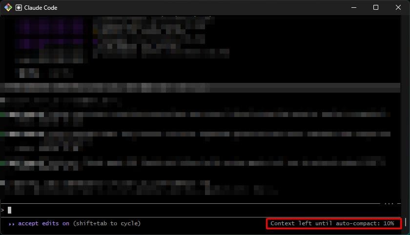 auto-compact message