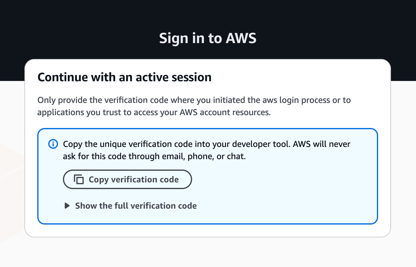 aws-login-verification-code