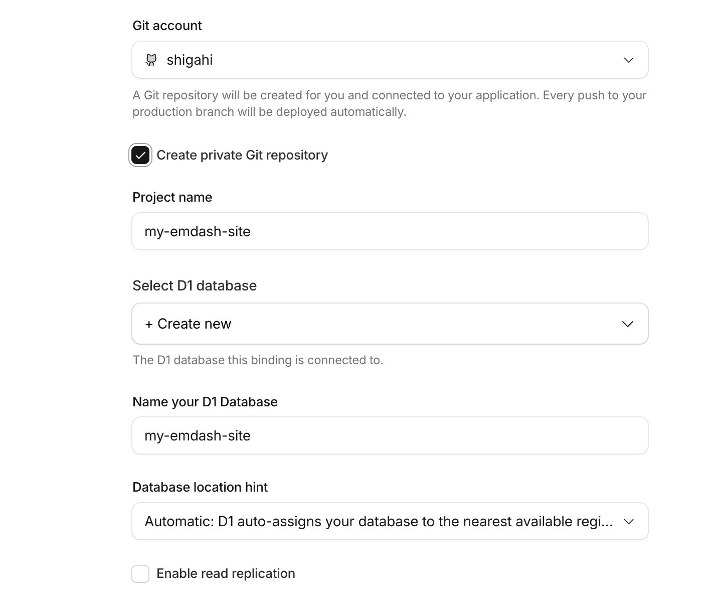 Cloudflareダッシュボード - プロジェクト設定