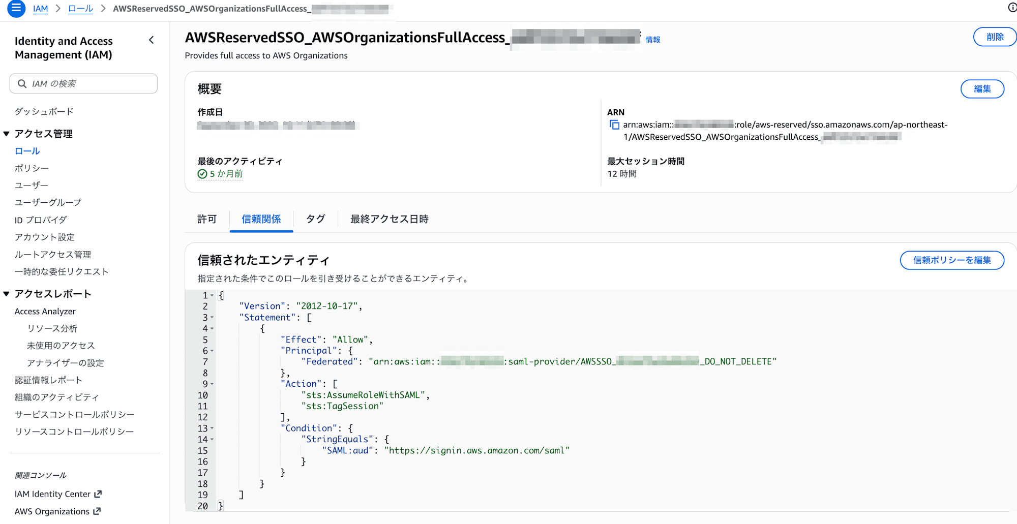 AWSReservedSSO_AWSOrganizat IAM Global