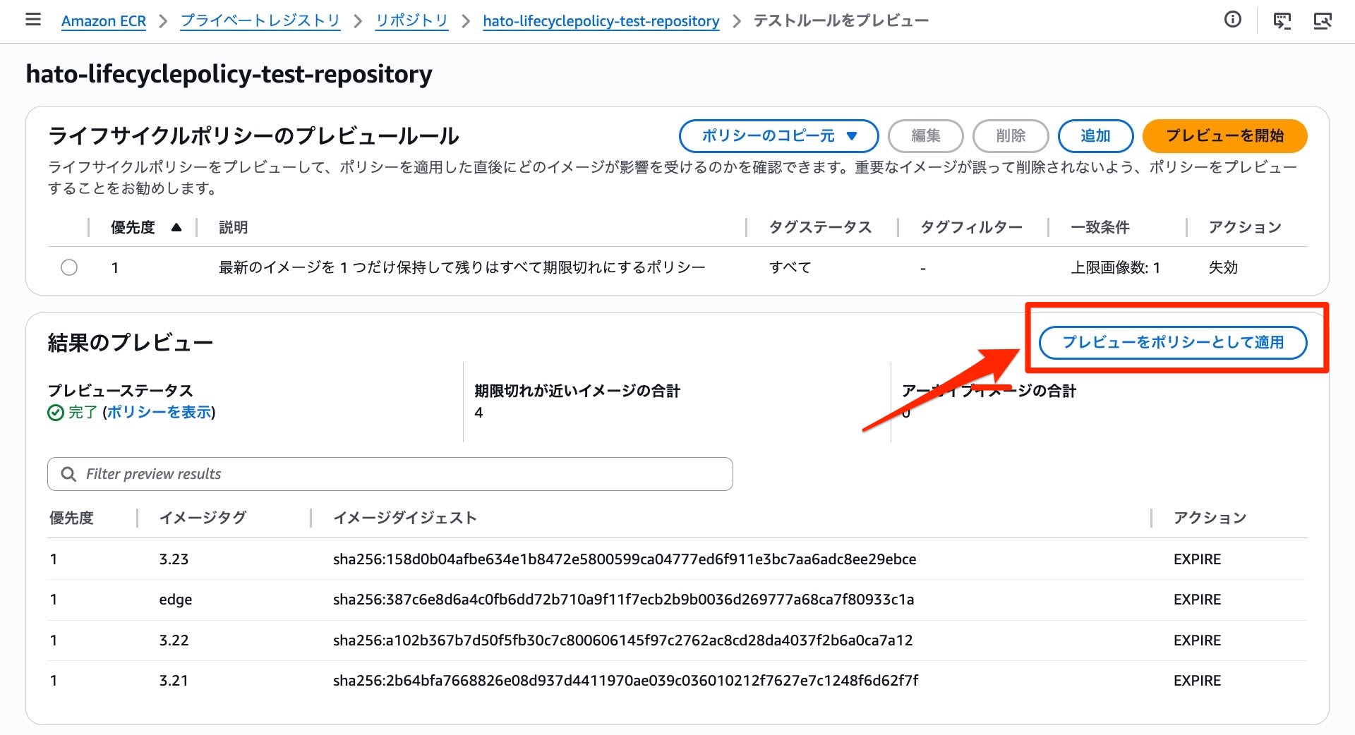 ECR Lifecycle Policy Verification 9