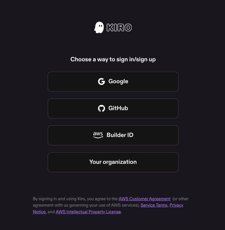 Kiro Webログイン