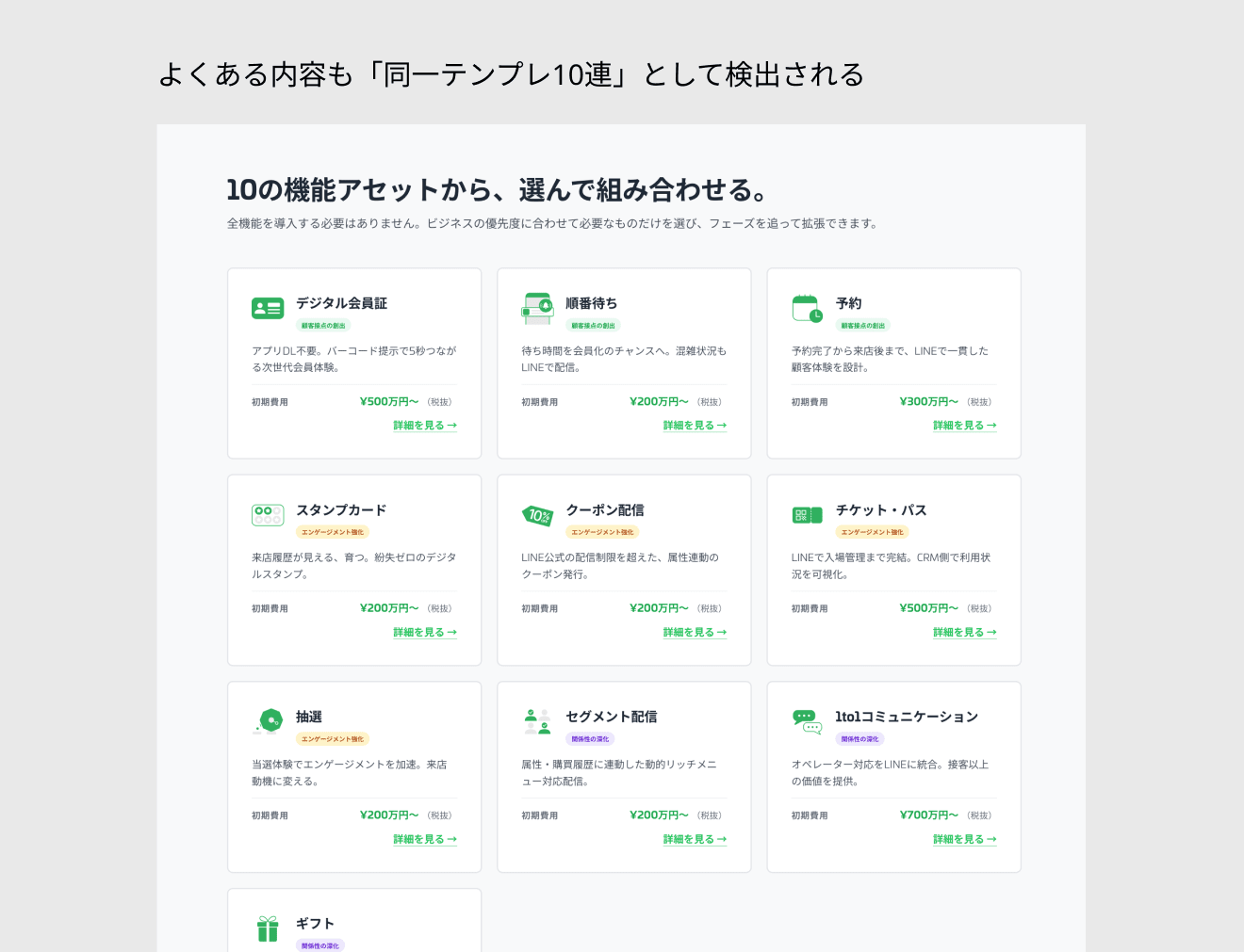 同一テンプレ10連