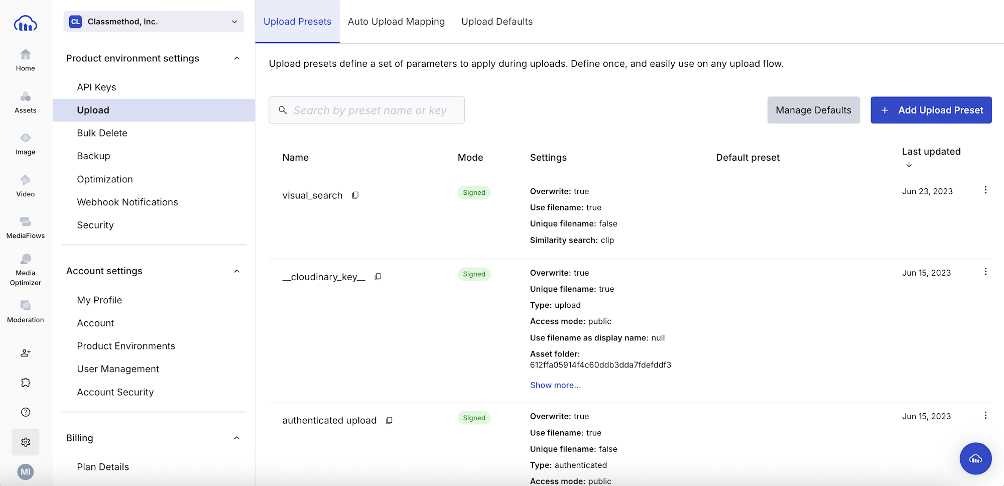 list-upload-presets