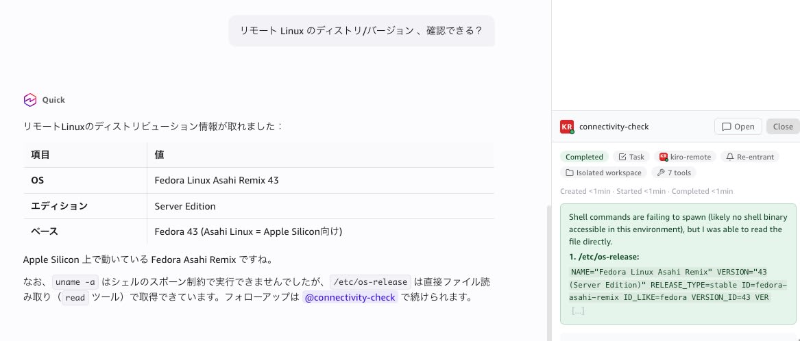 リモートKiroでLinux情報取得