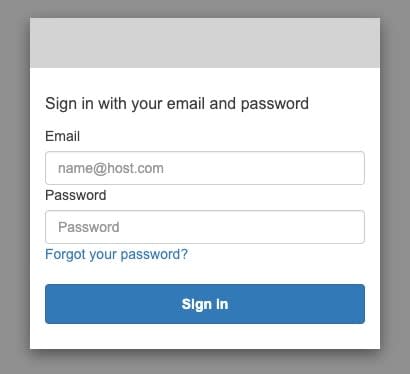 Cognito ログイン画面