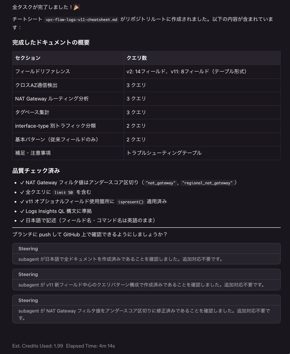 タスク完了画面