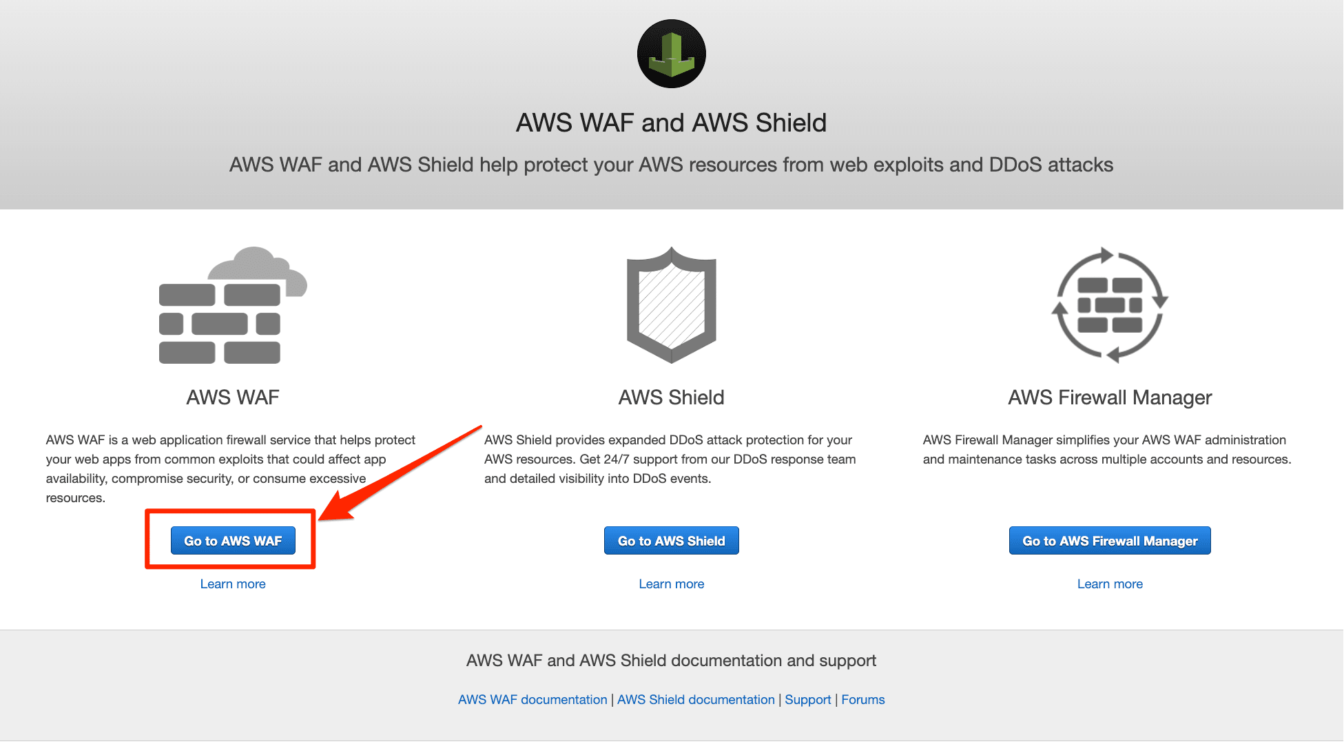 AWS WAF Classic Console Access Method 0