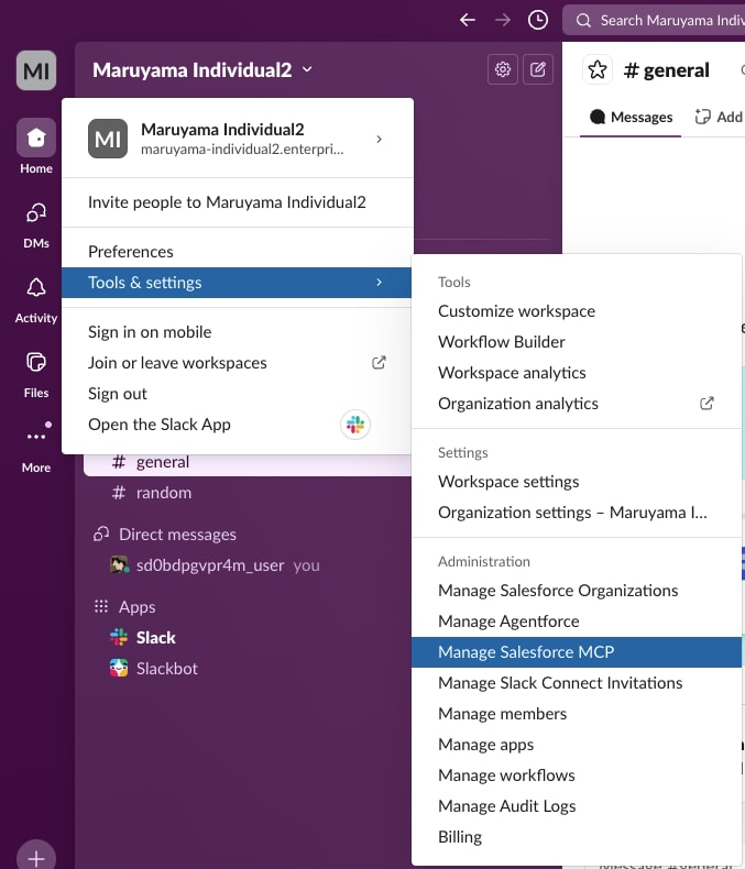 Manage Salesforce MCP