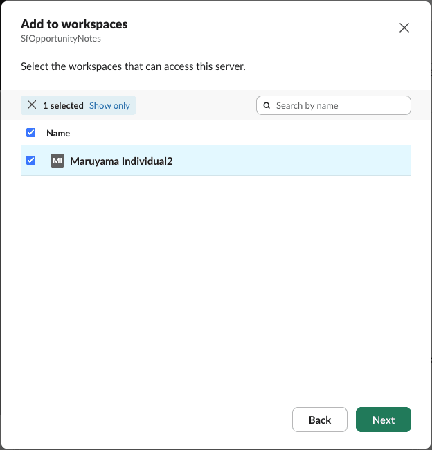 Add to workspaces
