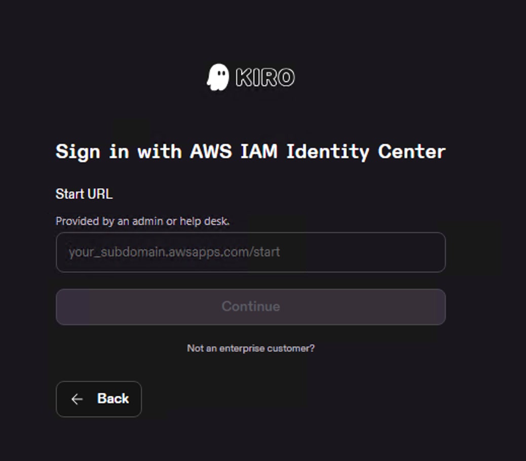 IAM Kiro Identity Center Account Instance Getting Started 26