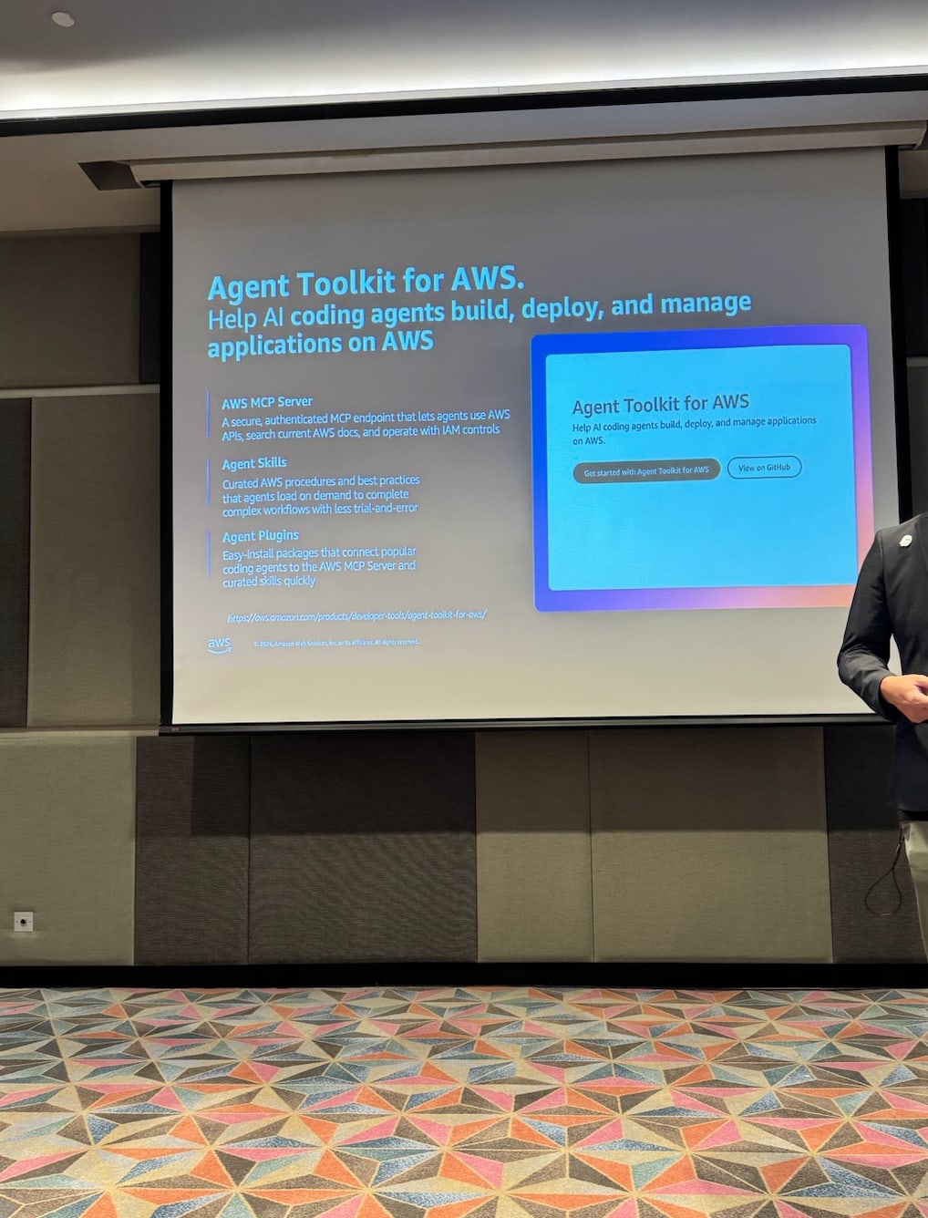 Slide showing Agent Toolkit for AWS