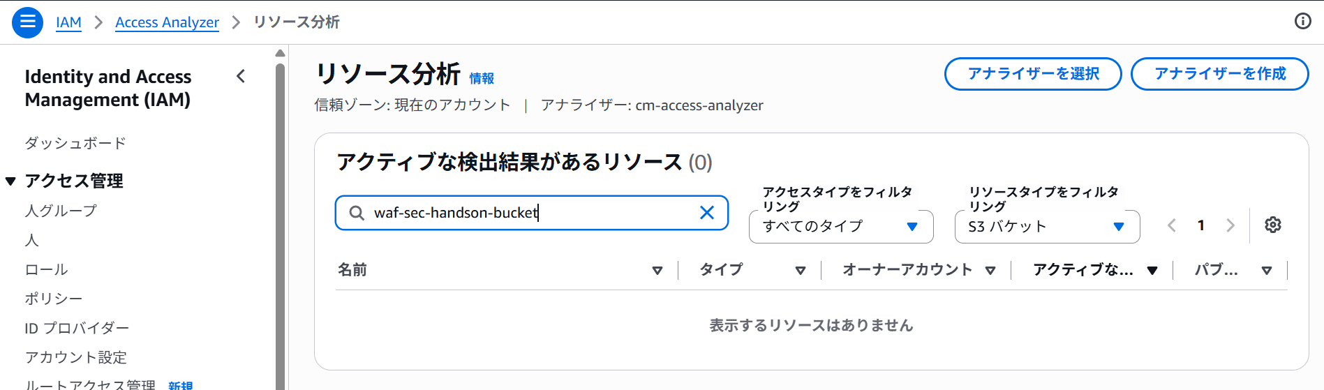 analyzer検出結果なし