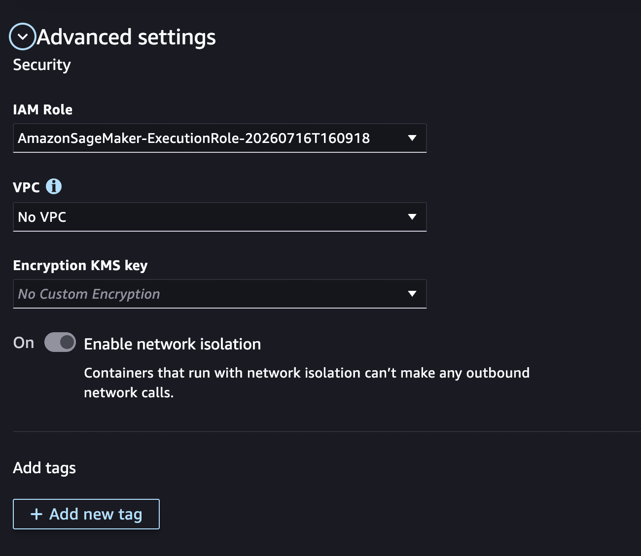 Adcanced setting