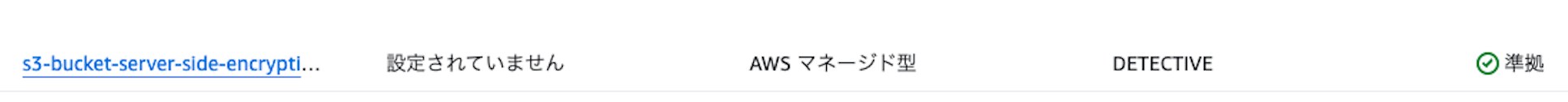 ルール一覧で準拠と表示されている画面