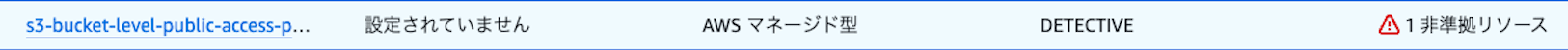 ルール一覧で準拠と非準拠が並んで表示されている画面