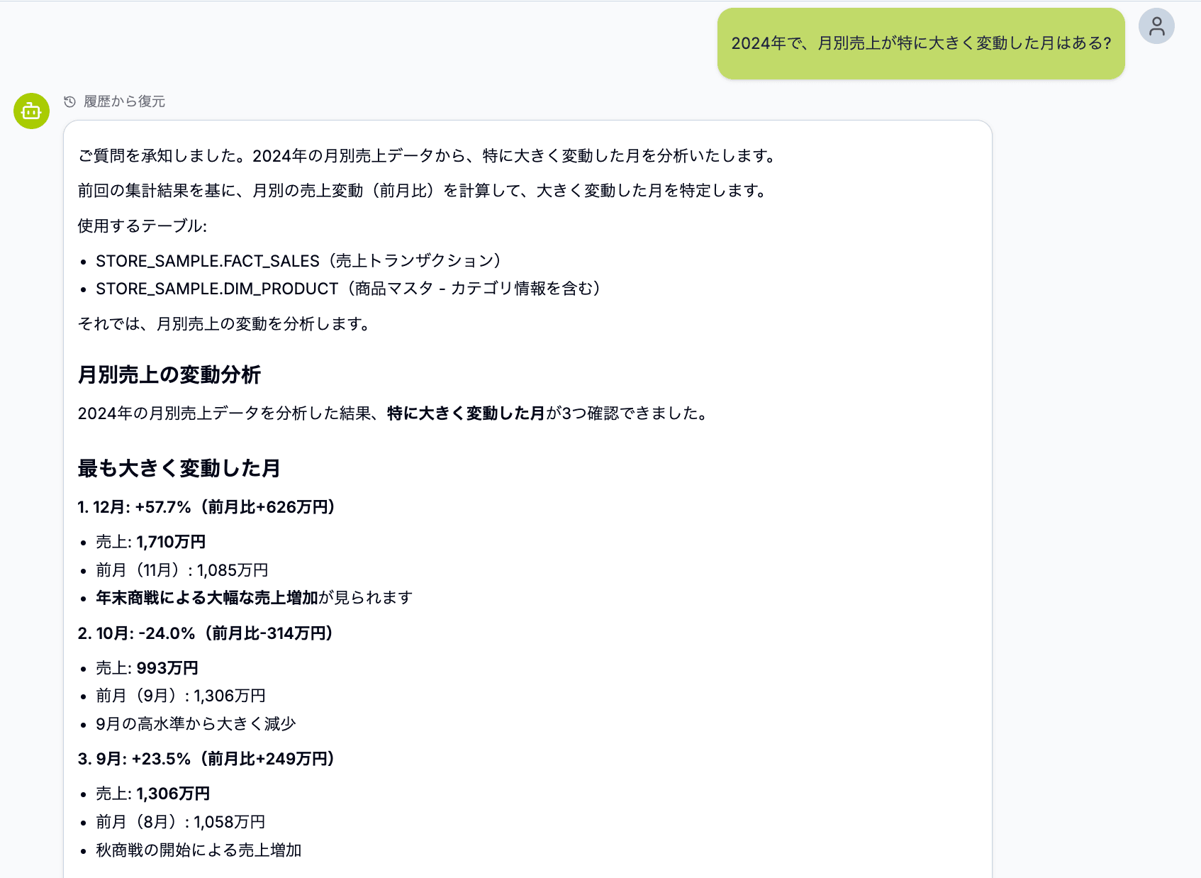 変動の質問