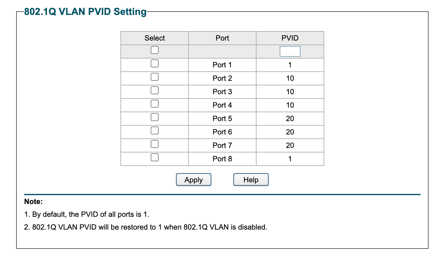 pvid-setting