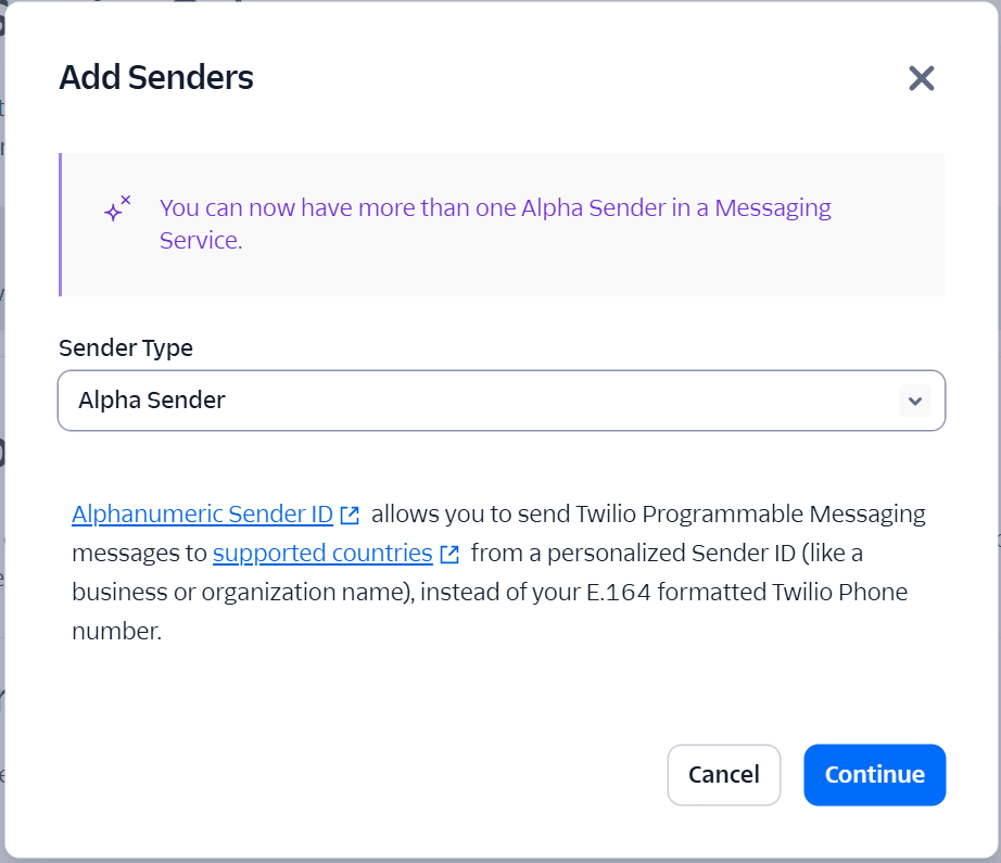 Alpha Sender