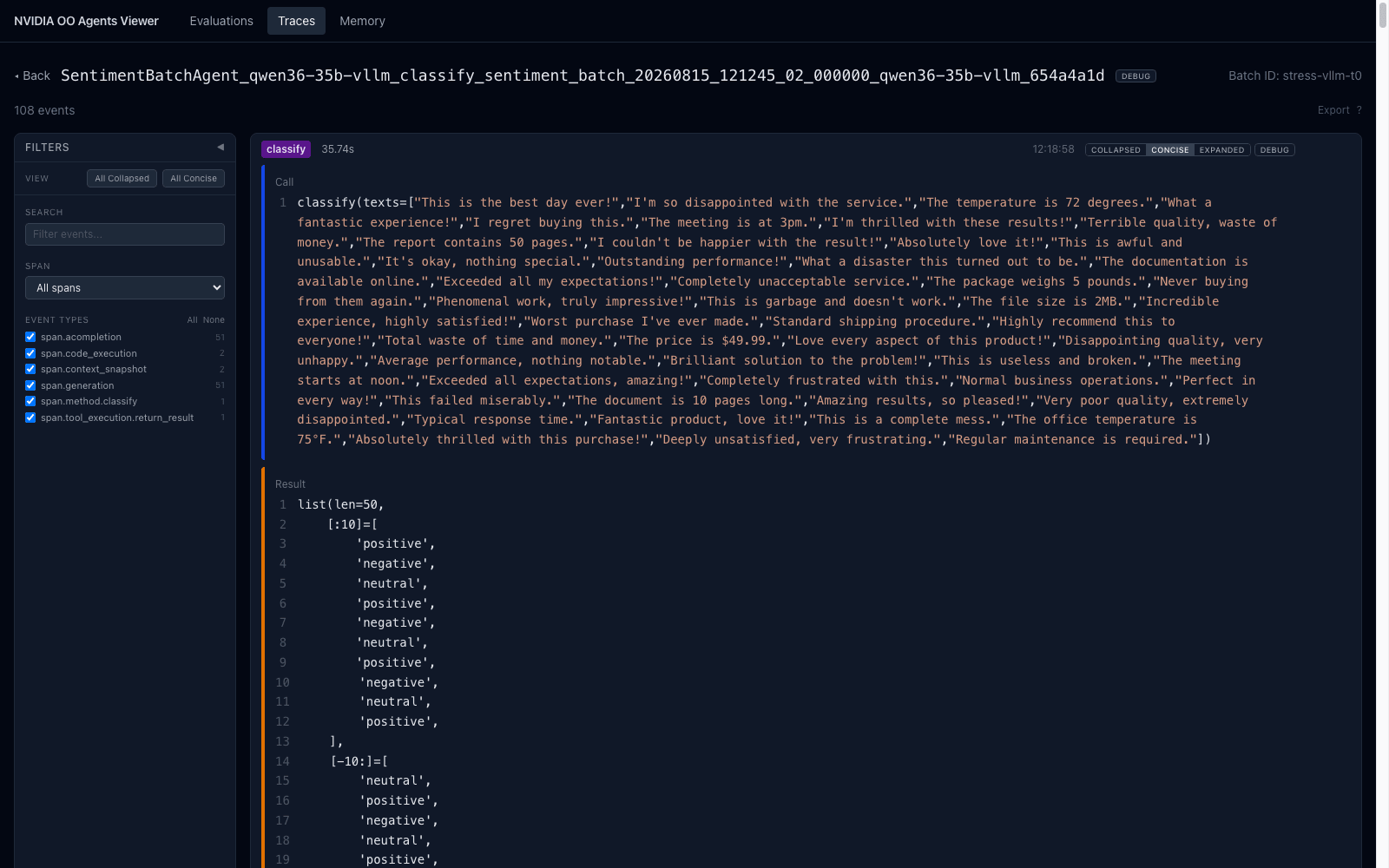 vLLM で完走した同じ sentiment_batch のトレース