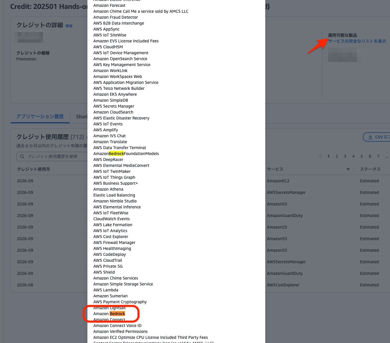 クレジットの適用対象製品
