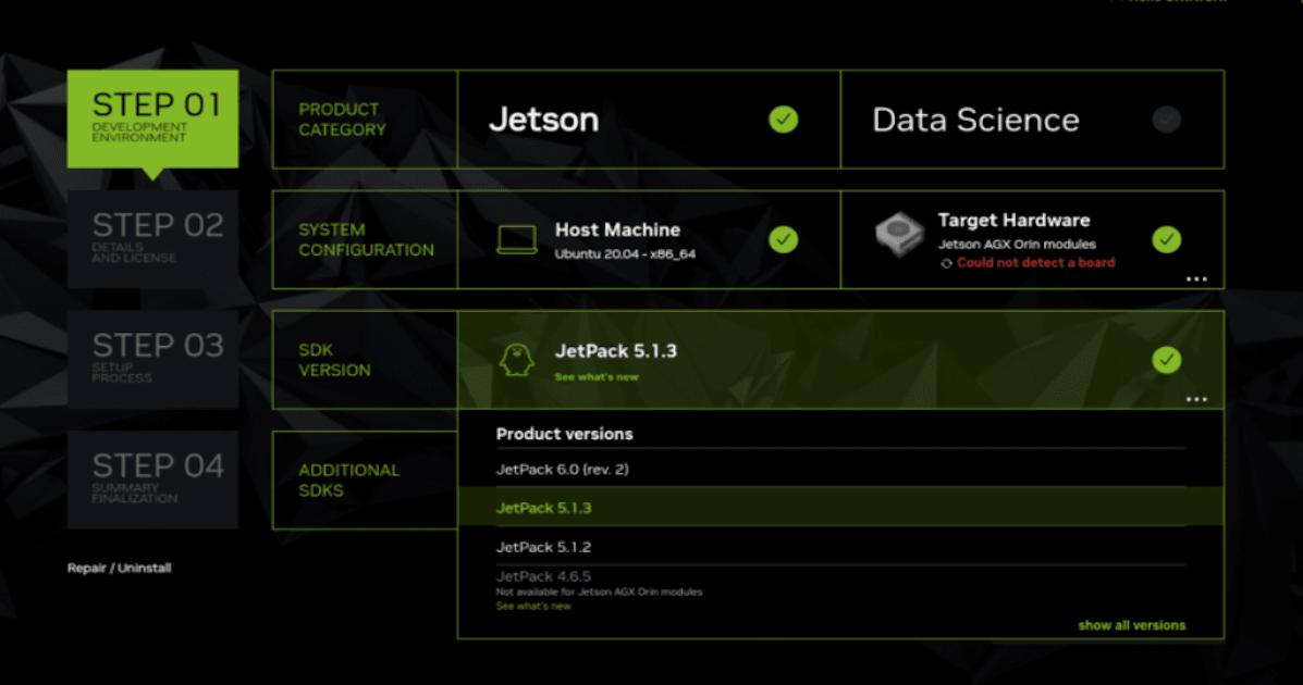 [Jetson AGX Orin] NVIDIA SDK Manager 2.1.0でJetPack 5.1.3をセットアップしてみました