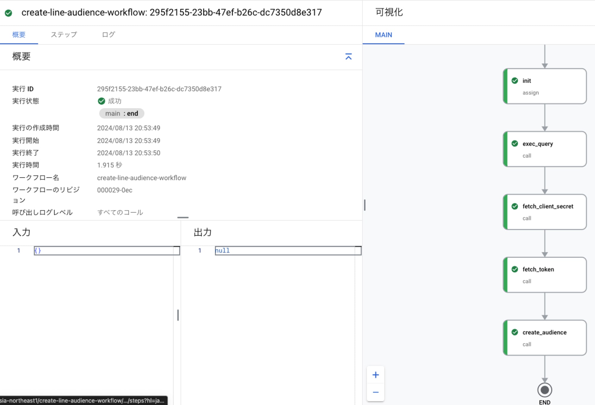 create-line-audience-workflow.-result