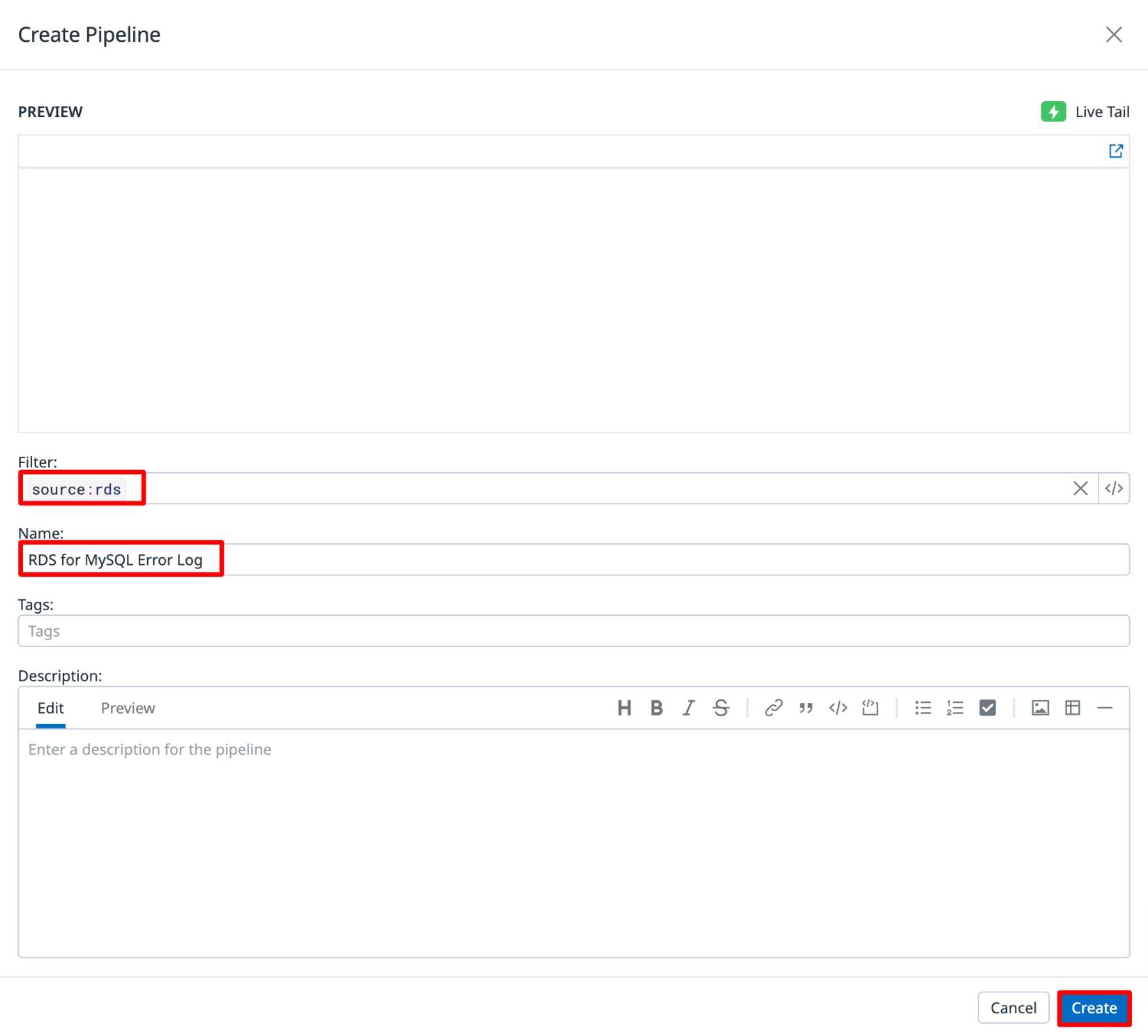 rds pipeline