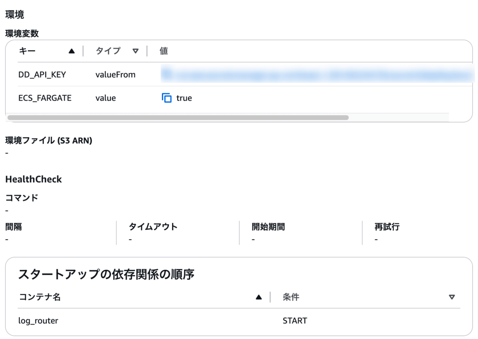 タスク定義コンテナdatadog-2