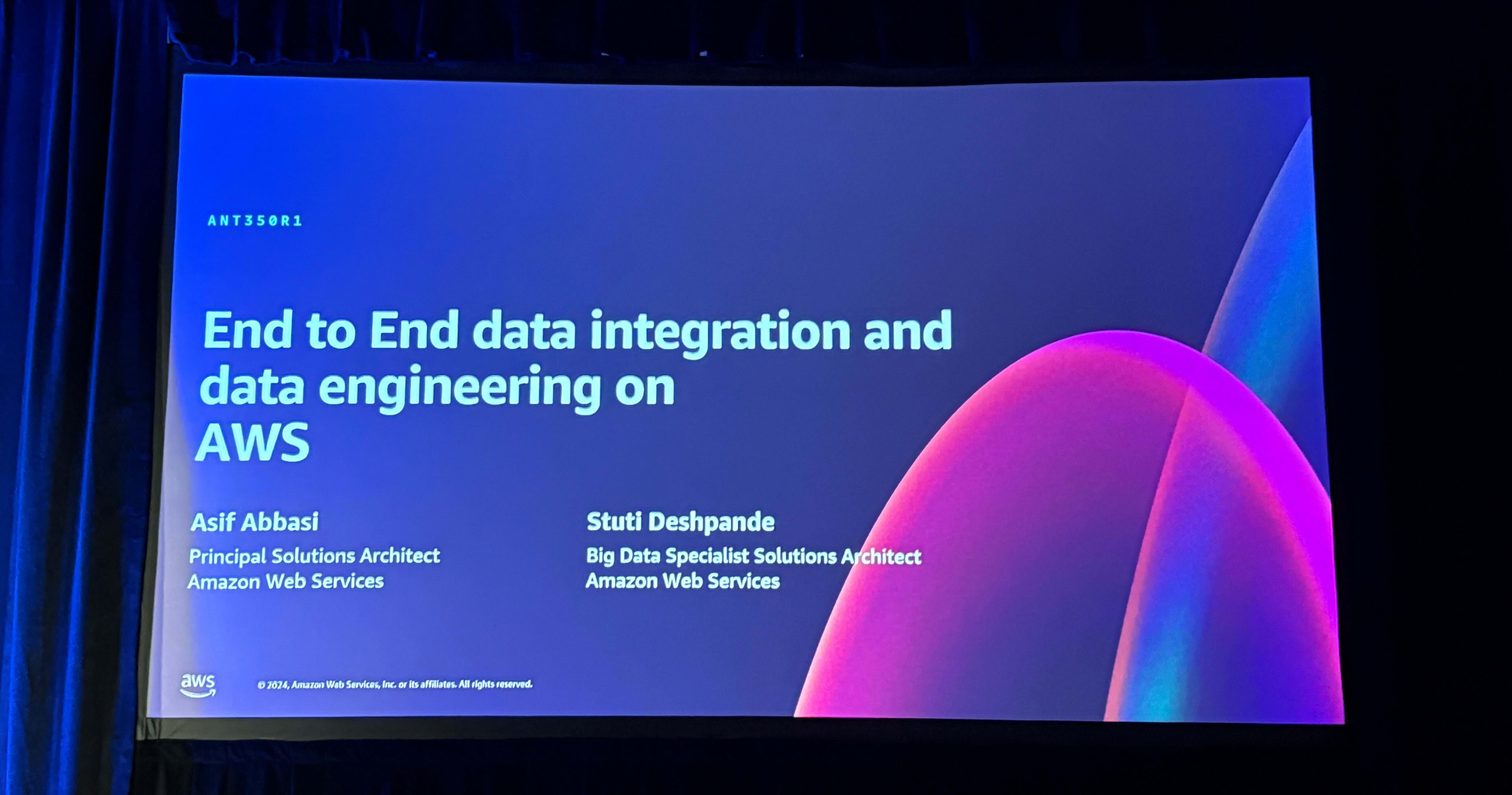 [レポート]AWSにおけるエンドツーエンドのデータ統合とデータエンジニアリング #AWSreInvent