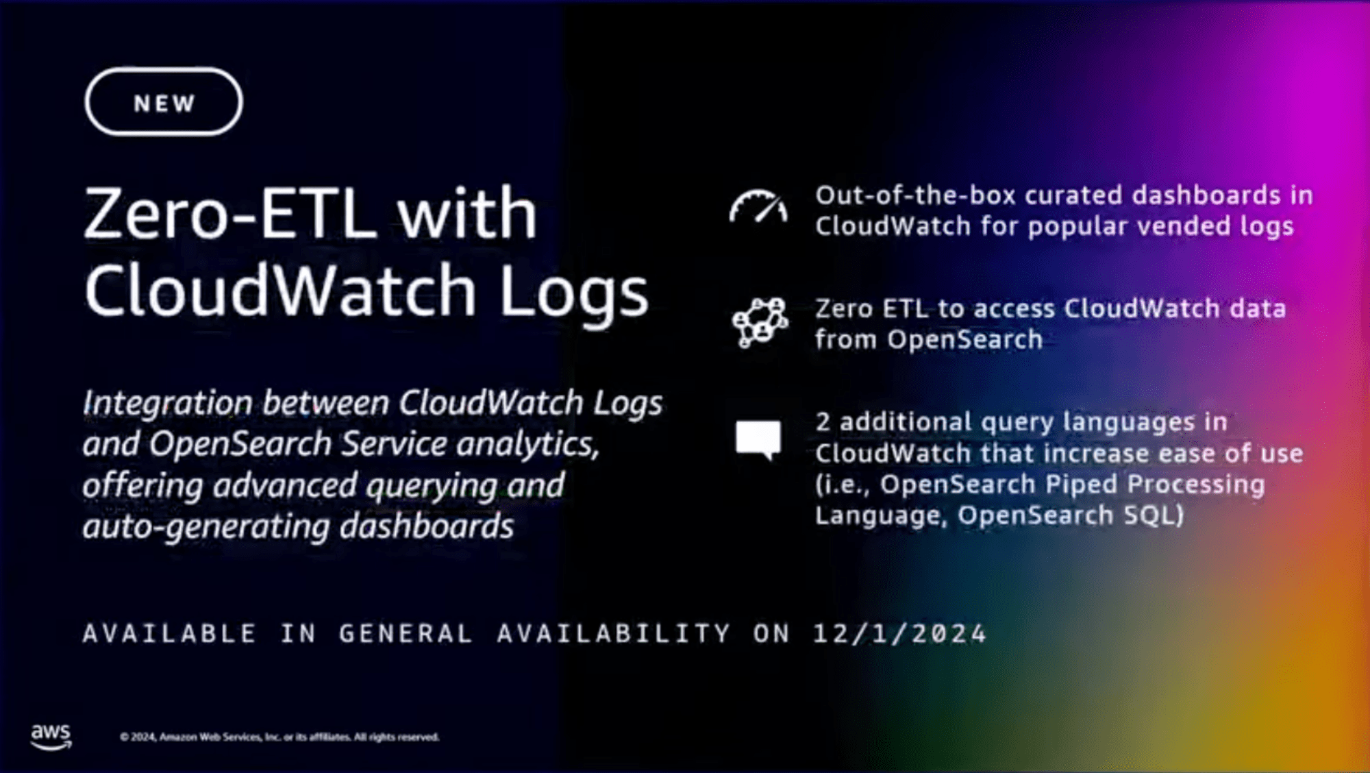 Zero-ETL with CloudWatch Logs