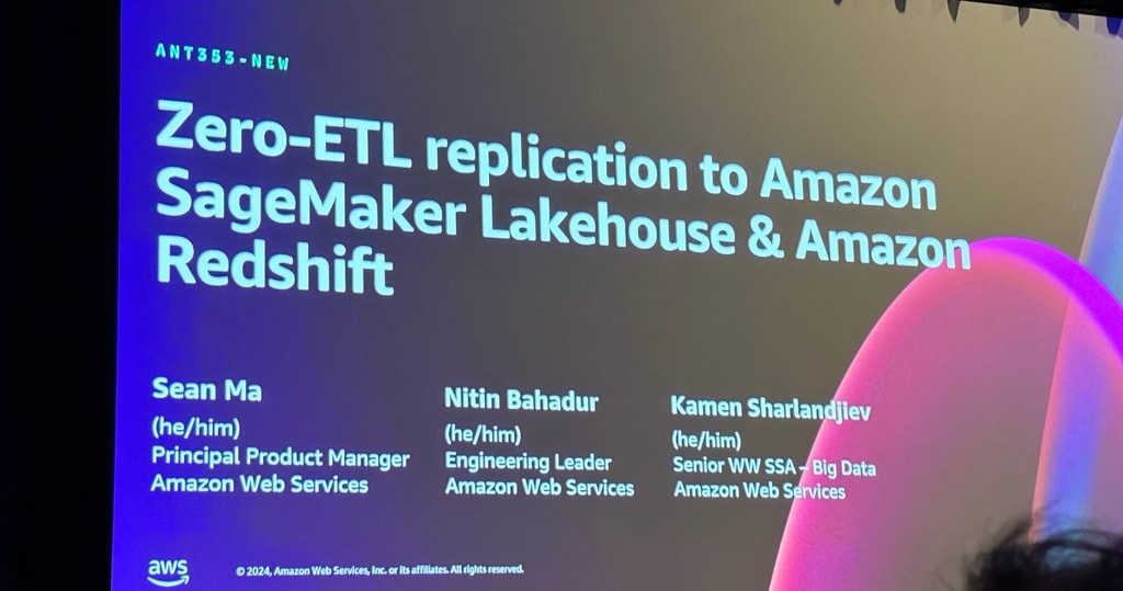 [レポート][新機能]Amazon SageMaker LakehouseとAmazon RedshiftへのZero-ETLレプリケーション #AWSreInvent