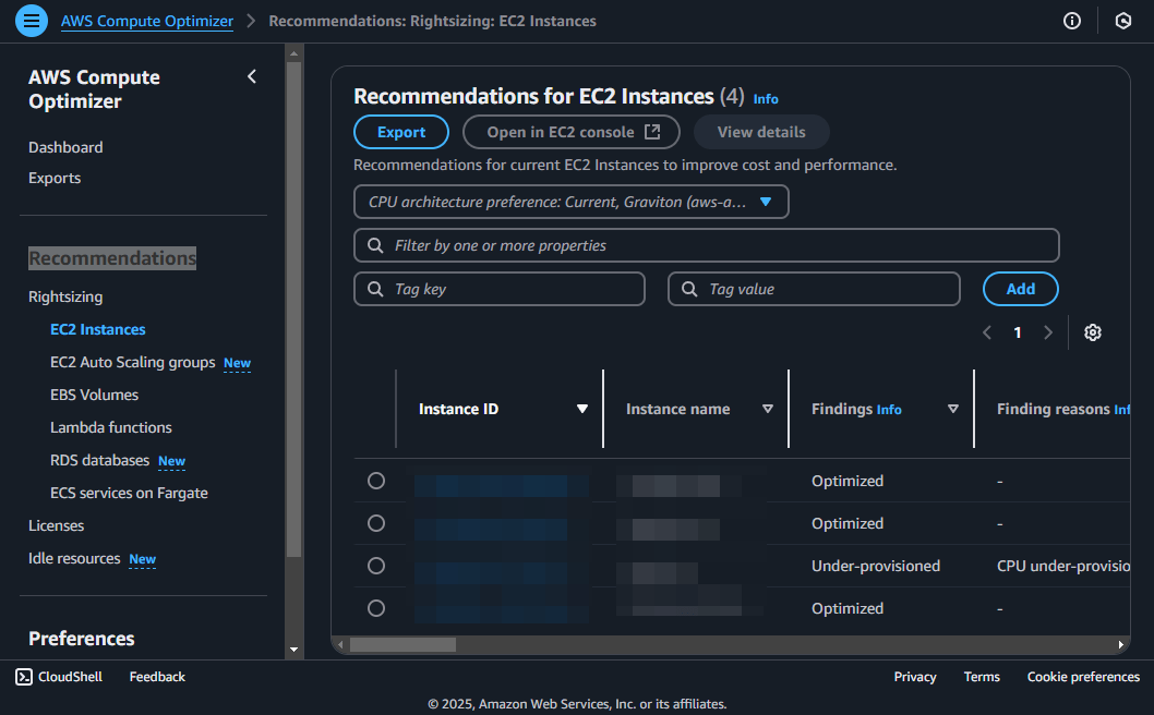 Monosnap AWS Compute Optimizer _ Global - Google C