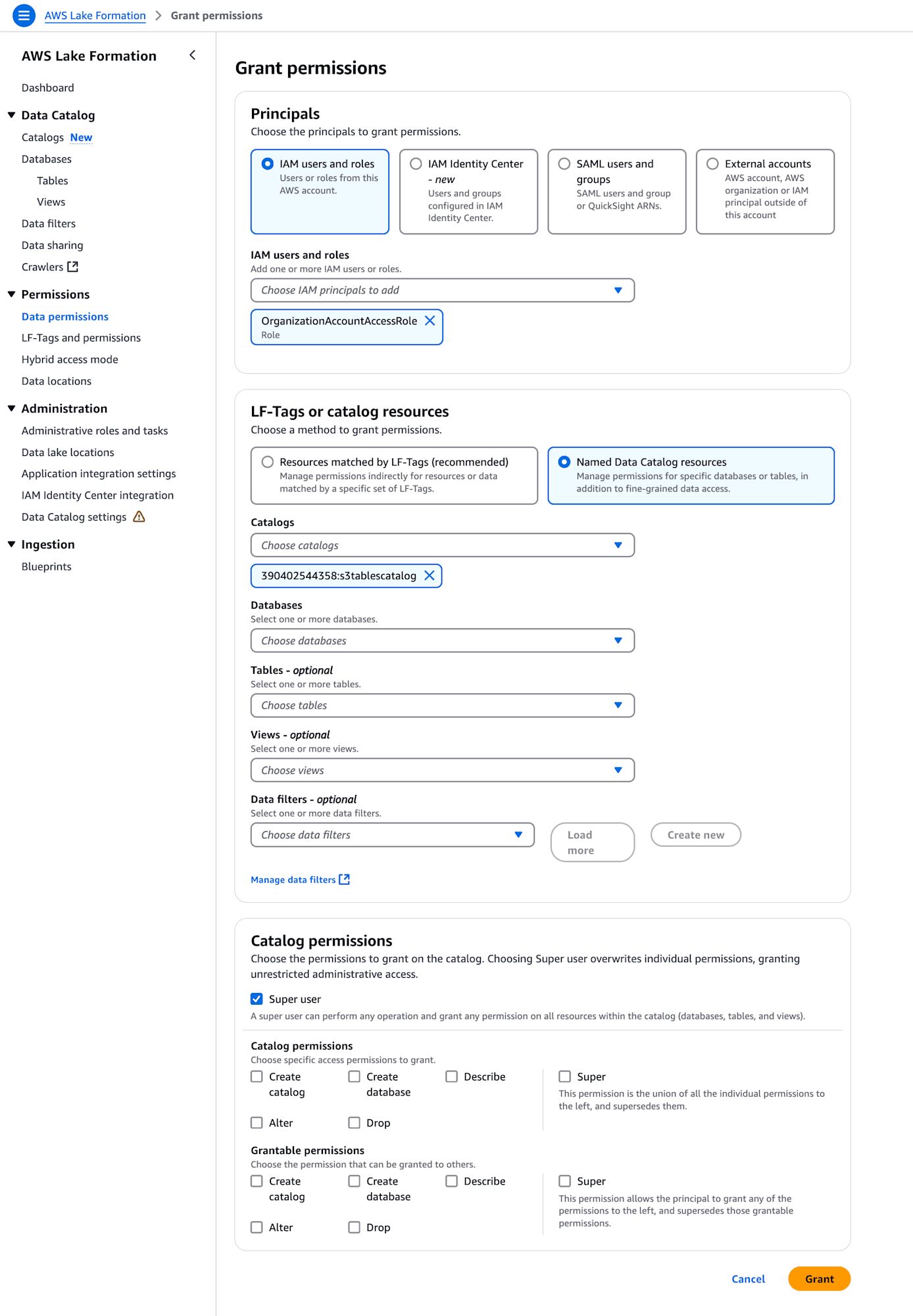 lakeformation-grant-s3tables-kas