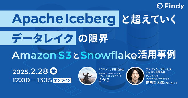 [登壇レポート]Apache Icebergと超えていくデータレイクの限界 -S3とSnowflake活用事例-でSnowflake×Icebergの機能と活用例についてお話しました #datalake_findy