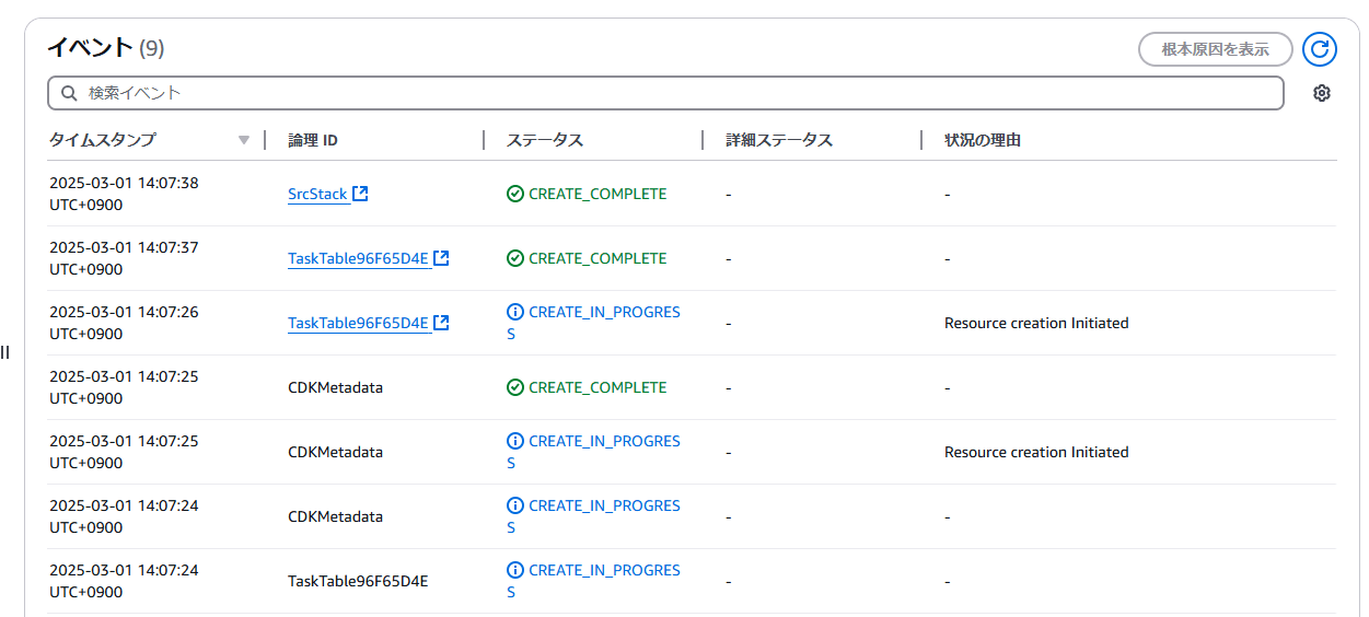 Stackの作成