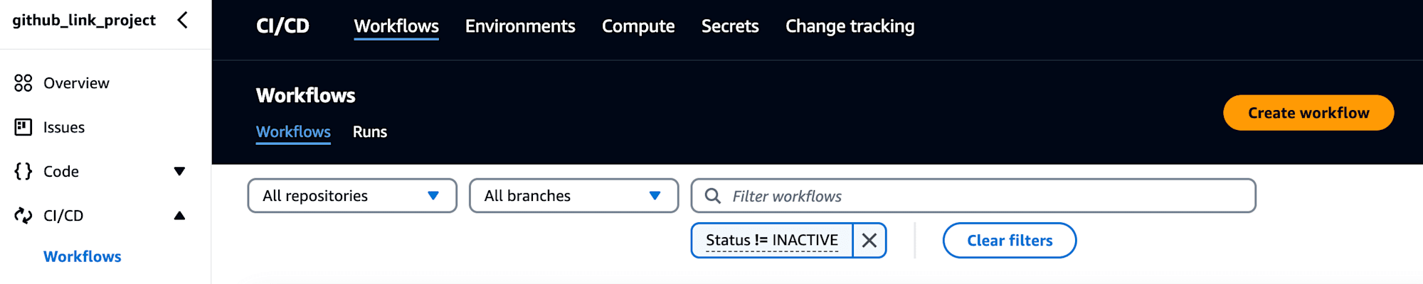 Create workflow