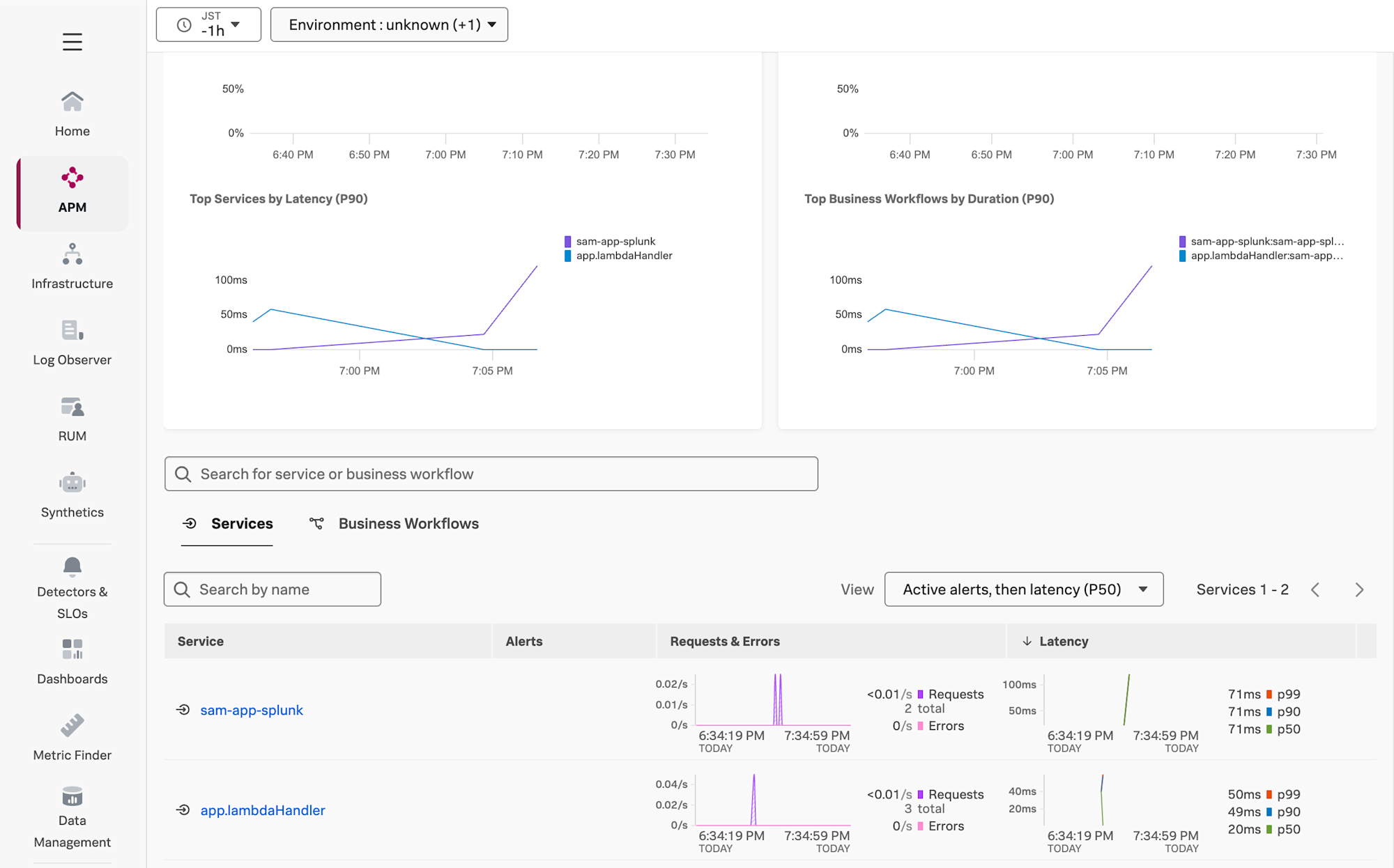 splunk-lambda-apm